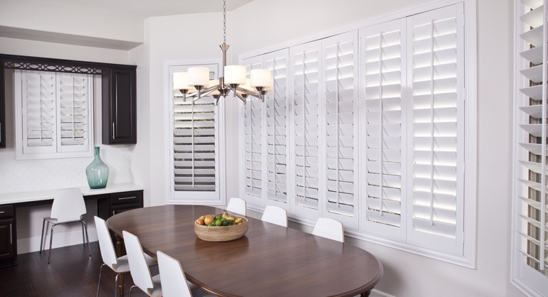 classic shutters in Bluff City dining room